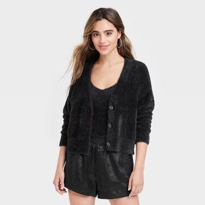 Women's Fuzzy Cardigan - A New Day™ | Target