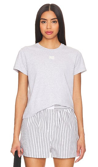 Essential Shrunken Tee in Light Heather Grey | Revolve Clothing (Global)