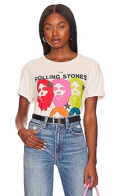 DAYDREAMER Rolling Stones Boyfriend Tee in Dirty White from Revolve.com | Revolve Clothing (Global)