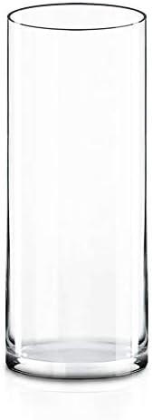 CYS EXCEL Cylinder Clear Glass Vase (H-16" D-6") | Multiple Size Choices Glass Flower Vase Center... | Amazon (US)