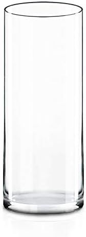 CYS EXCEL Cylinder Clear Glass Vase (H-16" D-6") | Multiple Size Choices Glass Flower Vase Center... | Amazon (US)