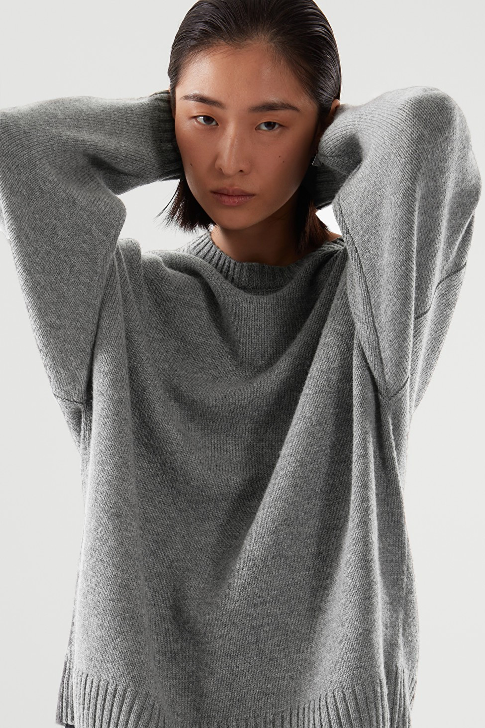 RELAXED-FIT WOOL JUMPER - GREY - COS | COS (US)