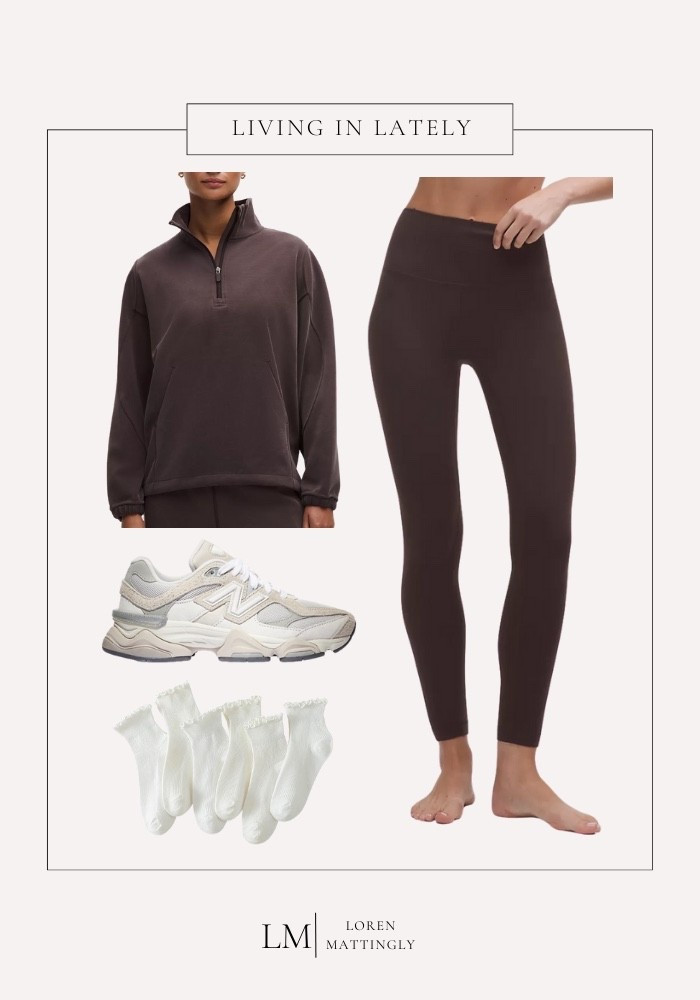 Living in this set lately 🤎

If you’re in your “I want to move my body but I also want to be comfy” era, this is it. The soft quarter zip, the leggings that stay put, and my go-to sneakers for walks + errands. Add the cute socks and you’re set.

Shop everything linked here 👇 #LTKfit #momstyle #lululemon #newbalance

#LTKActive
