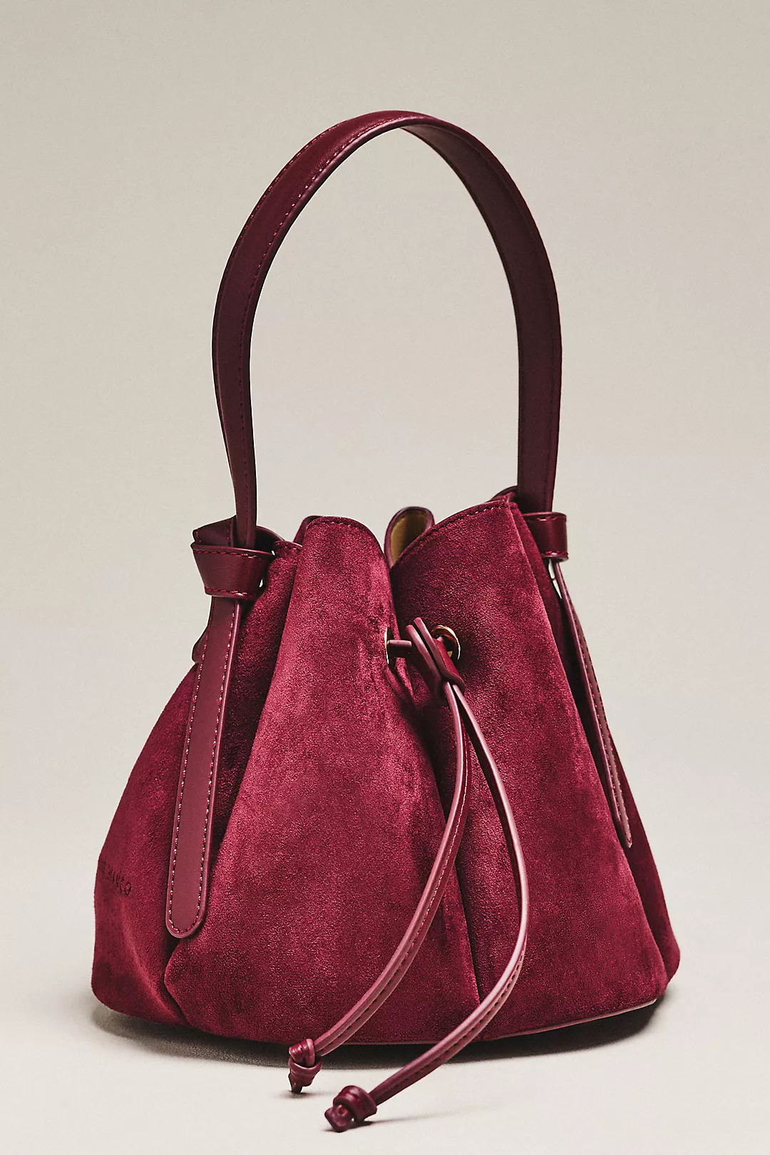 Melie Bianco Laguna Cinched Mini Faux-Suede Bucket Bag | Anthropologie (US)