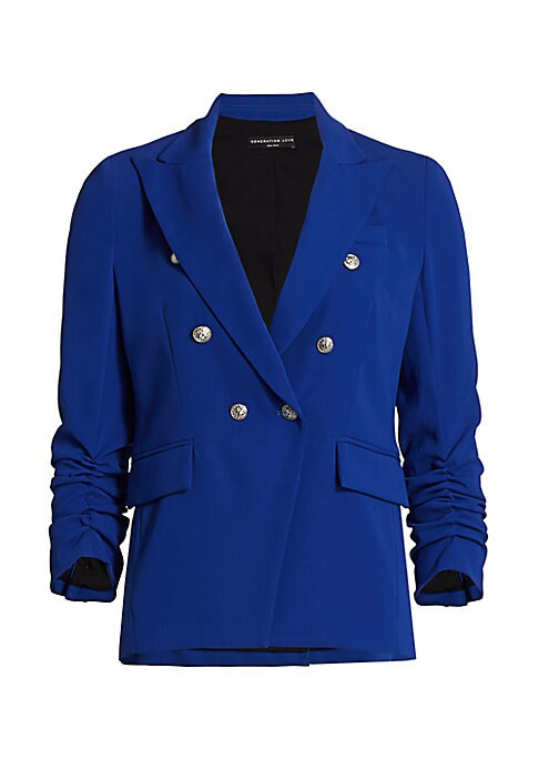 Generation Love Women's Fiona Crepe Blazer - Electric Blue - Size Medium | Saks Fifth Avenue