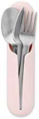 W&P Porter Stainless Steel Utensils with Silicone Carrying Case | Blush | Spoon, Fork & Knife for... | Amazon (US)