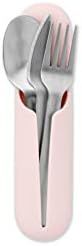 W&P Porter Stainless Steel Utensils with Silicone Carrying Case | Blush | Spoon, Fork & Knife for... | Amazon (US)