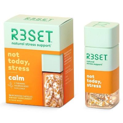 R3SET Botanical Stress & Anxiety Support Calm and Focus Supplement Capsules - 14ct | Target