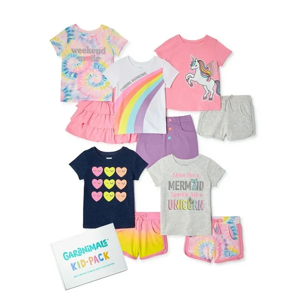 Garanimals Baby & Toddler Girls Unicorn Mix N' Match Kid-Pack Gift Box, 10-Piece Outfit Set, Size... | Walmart (US)