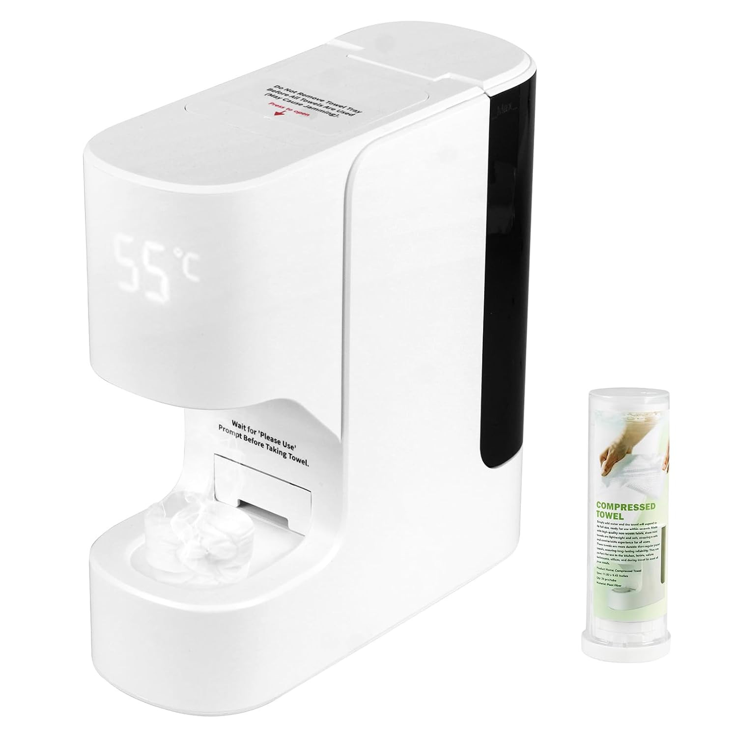 Hot Face Towel Dispenser, Mini Hot Facial Towel Warmer for SPA, AZ GOGO Hot Face Towel Heater Machine with Smart Voice Alerts, 55°C(131°F) Constant Temp, 5-Second Fast Heating, 20 Compressed Towels | Amazon (US)