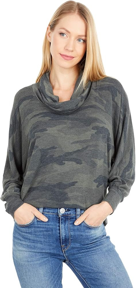 Splendid Supersoft Camo Cowl Neck Pullover | Amazon (US)