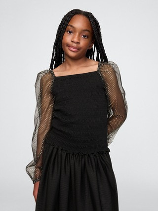 Kids Smocked Puff Sleeve Top | Gap (US)