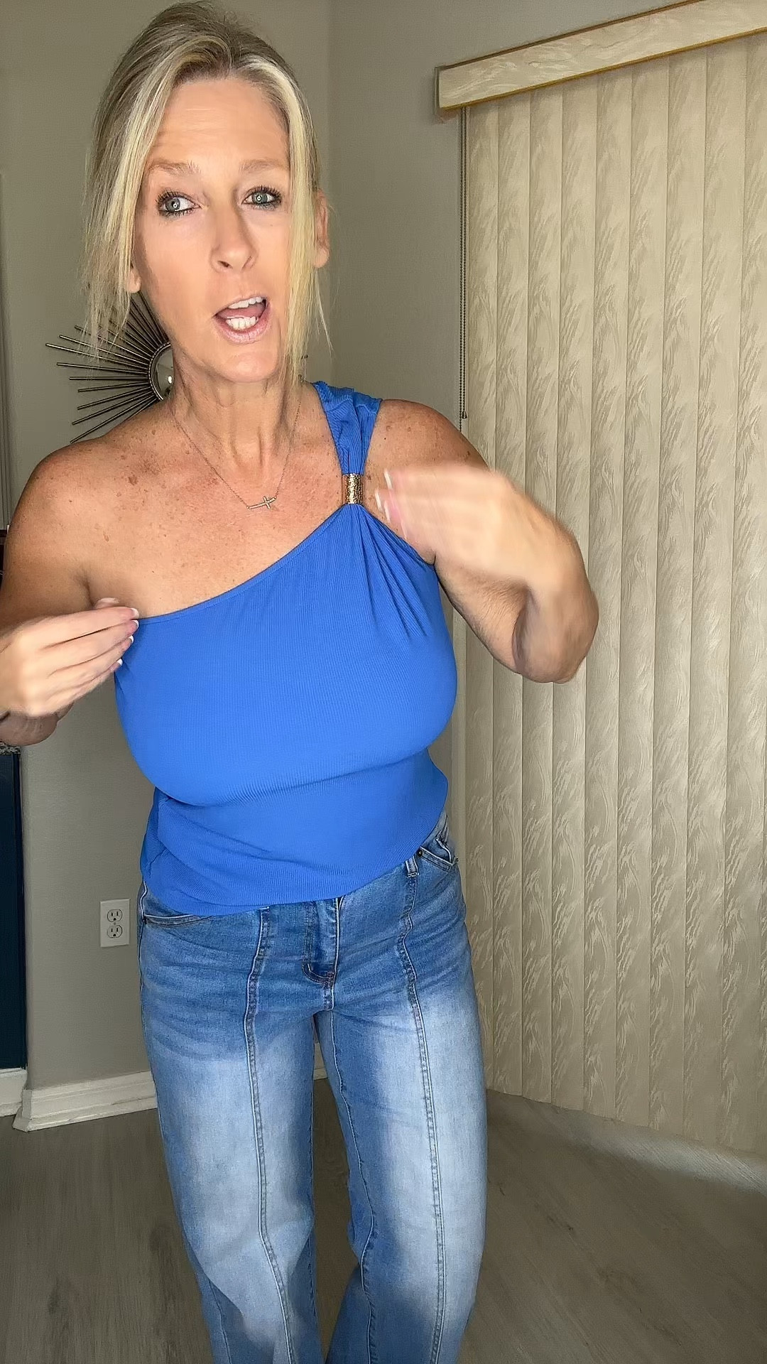 This one-shoulder top instantly makes any outfit look styled without even trying 💙

The bold color + asymmetrical cut = flattering, eye-catching, and just different enough to stand out (in a good way). I threw it on with jeans and it completely elevated the whole look.

✔️ Super flattering neckline
✔️ Easy to dress up or keep casual
✔️ That “put together” vibe with zero effort

If your outfits feel boring lately… this is the piece that fixes it.

#LTKMidsize #LTKOver40 #LTKootd