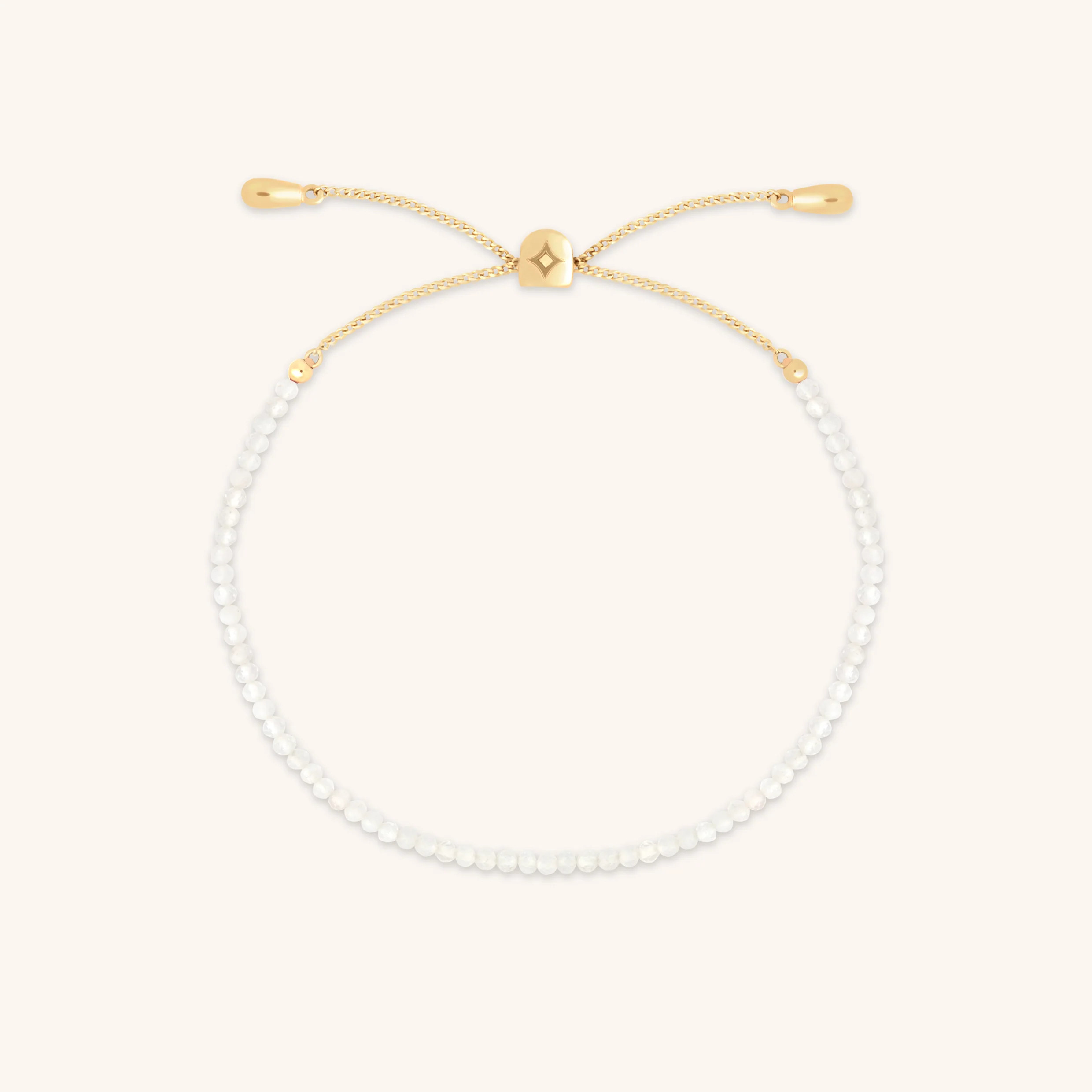 Moonstone Gemstone Bracelet in 9k Gold | Astrid & Miyu UK
