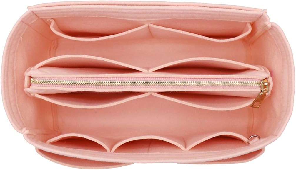Felt Purse Bag Organizer Insert with zipper Bag Tote Shaper Fit Speedy Neverfull MM GM | Amazon (US)