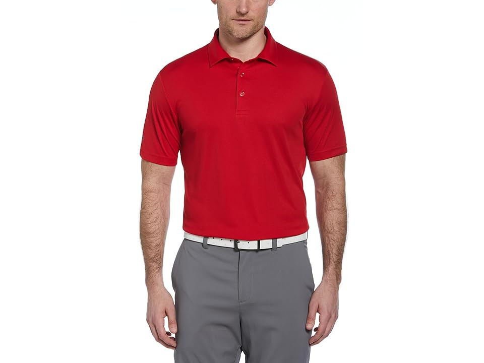 Callaway Tournament Short Sleeve Polo Men's Clothing Tango Red : 2XL, Polyester | Zappos
