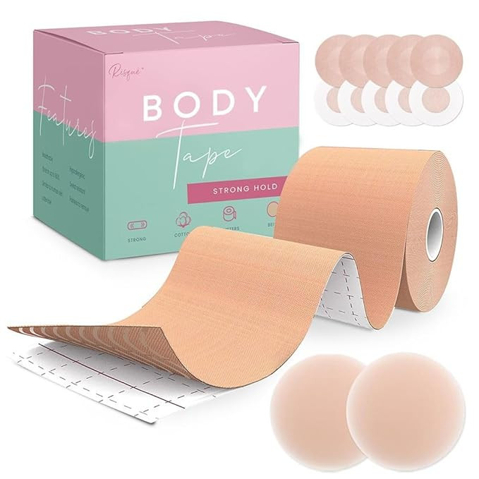 Risqué Boob Tape Boobtape for Breast Lift | Includes Nipple Covers | Body Tape for Push up & Sha... | Amazon (US)