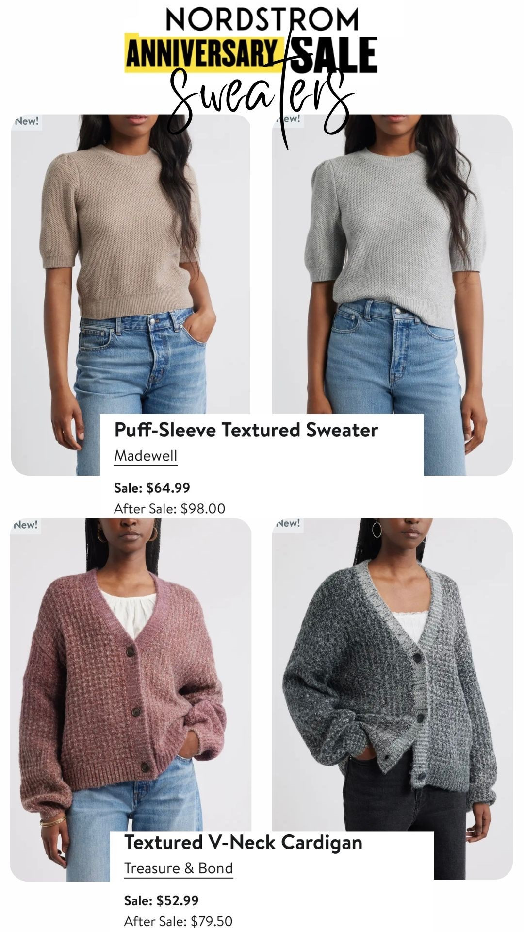 Nordstrom Anniversary Sale 25
Women’s Sweaters & Cardigans
Fall sweaters
Fall Cardigans


#LTKSaleAlert #LTKWorkwear #LTKFindsUnder100