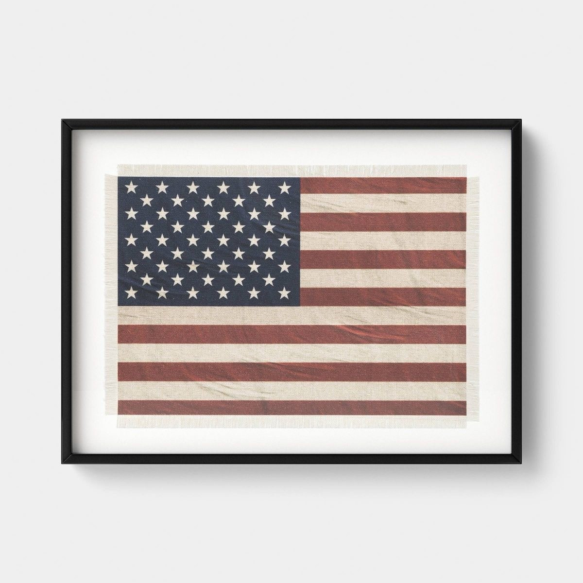 Burlap flag! Love this!! 