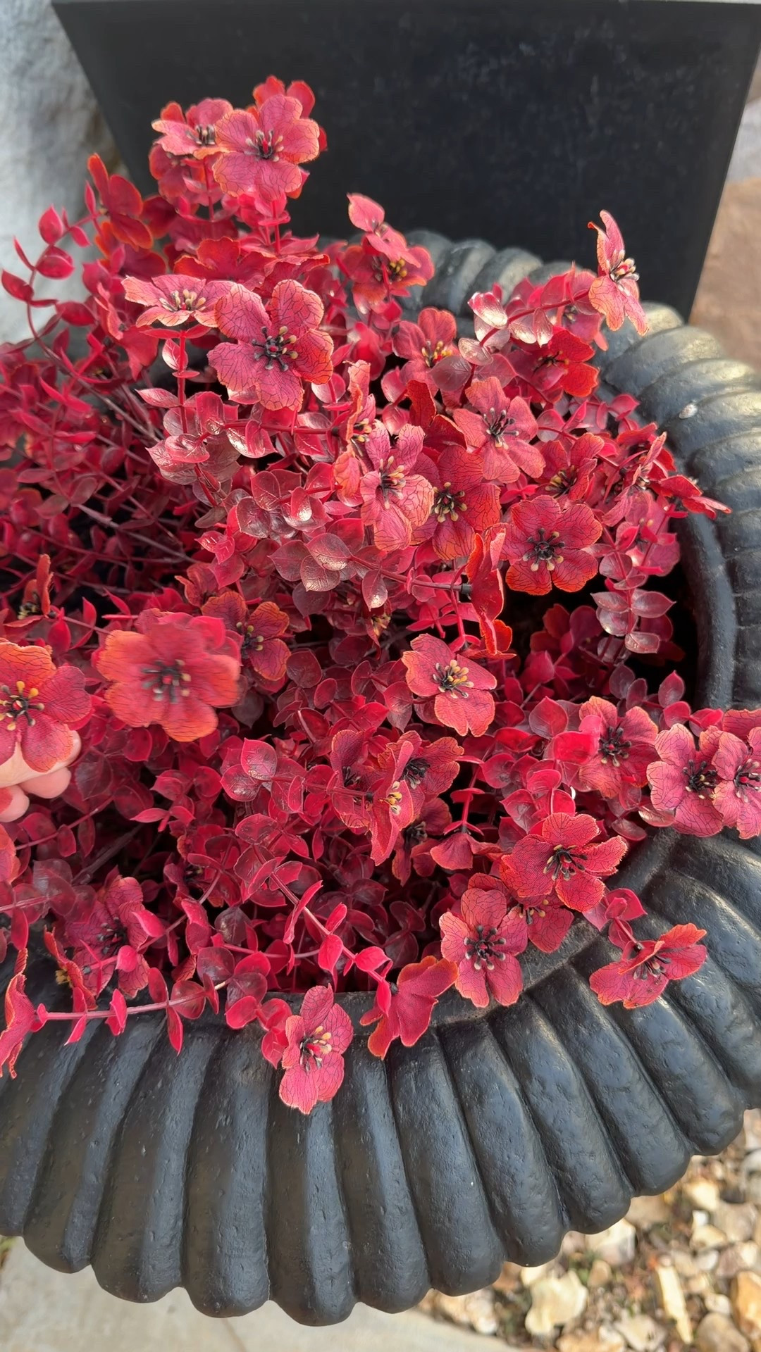 Faux flowers until spring 