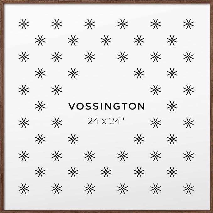 Thin 24x24 Picture Frame - Walnut Frame Color (Real Wood Grain Finish) - Slim & Modern Frame Desi... | Amazon (US)