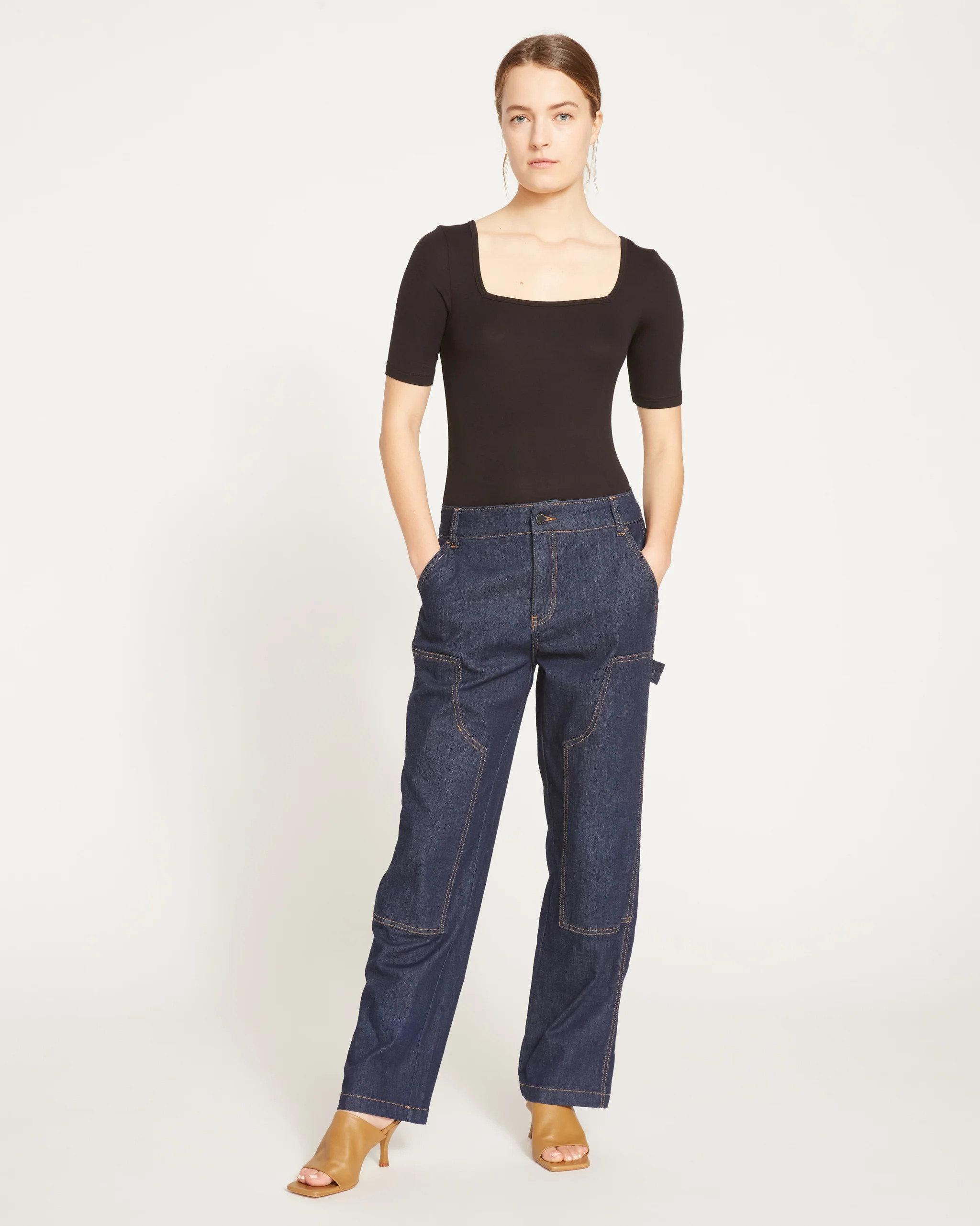 Gwen High Rise Carpenter Jeans - Dark Indigo | Universal Standard