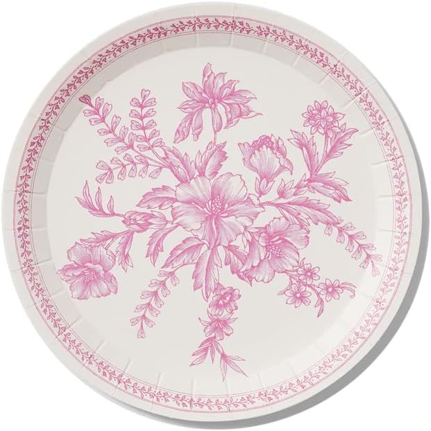 Coterie Pink Toile Small Plates (10 per pack) | Amazon (US)