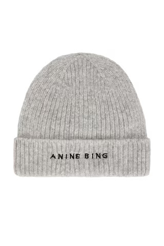 ANINE BING Elia Beanie in Light Heather Grey from Revolve.com | Revolve Clothing (Global)