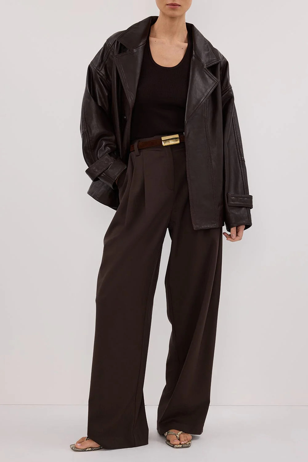 EDEN BITTER CHOC TAILORED PANT | DISSH