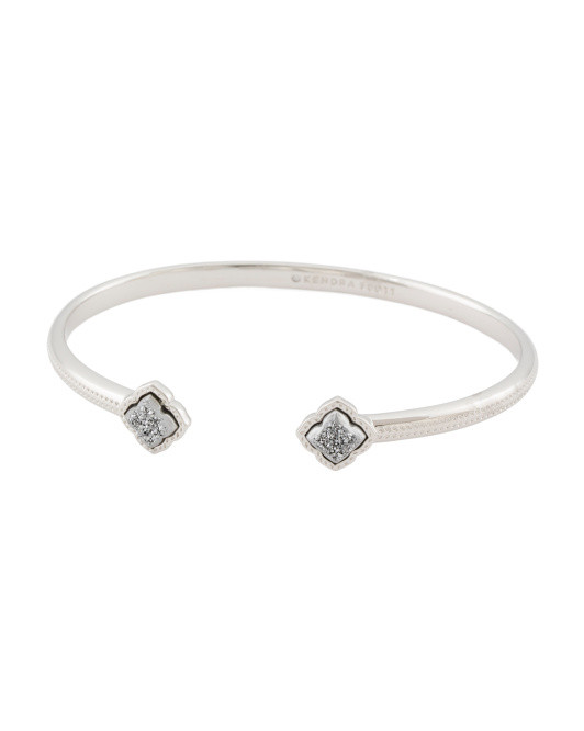 Rhodium Platinum Drusy Cuff Bracelet | TJ Maxx