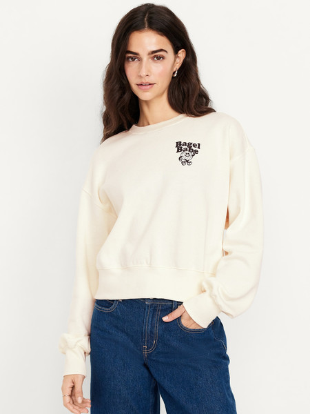 SoComfy Graphic Drop-Shoulder Crew-Neck Sweatshirt | Old Navy (US)