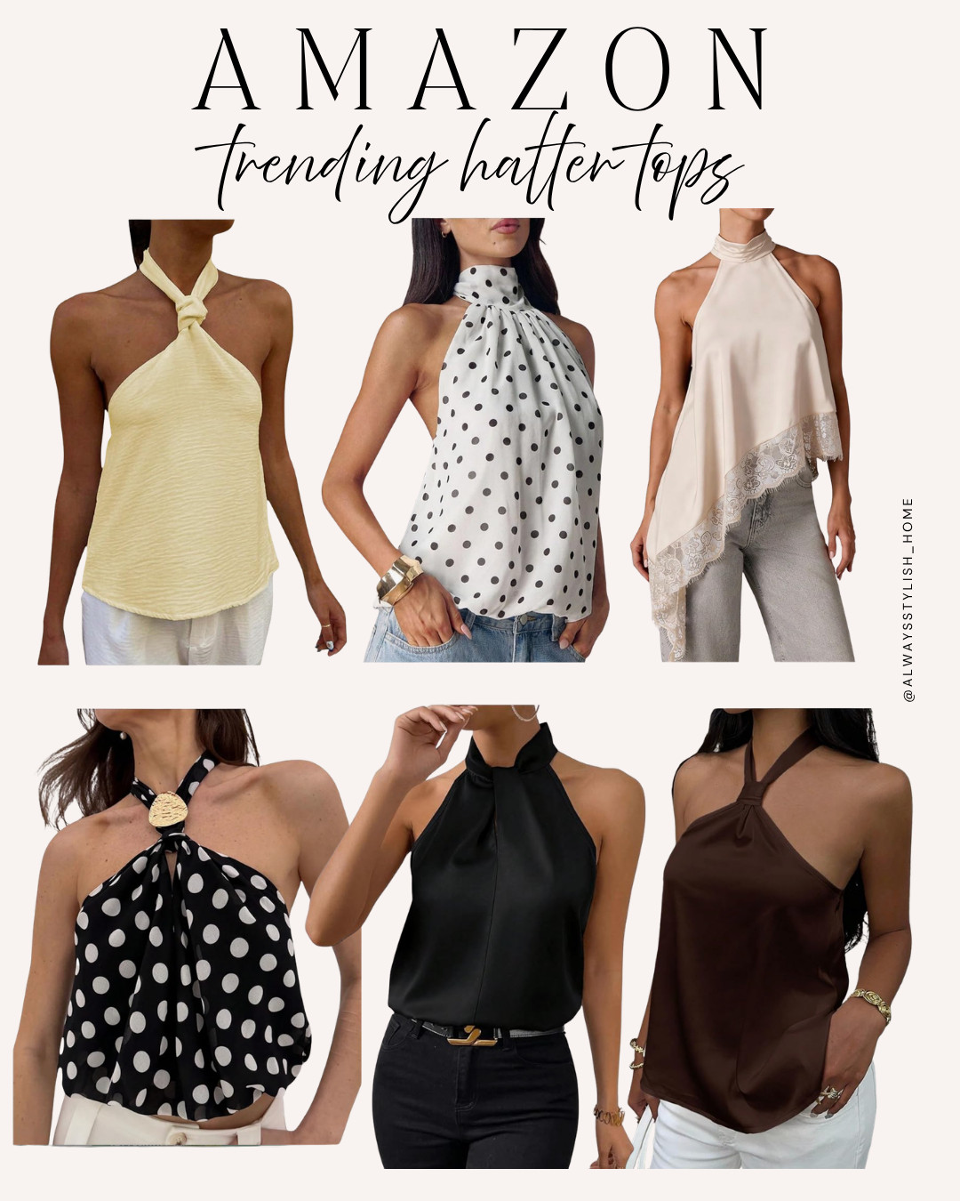 now trending: halter tops for spring and summer! amazon halter tops to get the stylish look for less, halter tops, amazon fashion, summer tops, beach vacation outfit ideas, beach vacation tops 

 #LTKdayinmylife #LTKgrwm #LTKootd