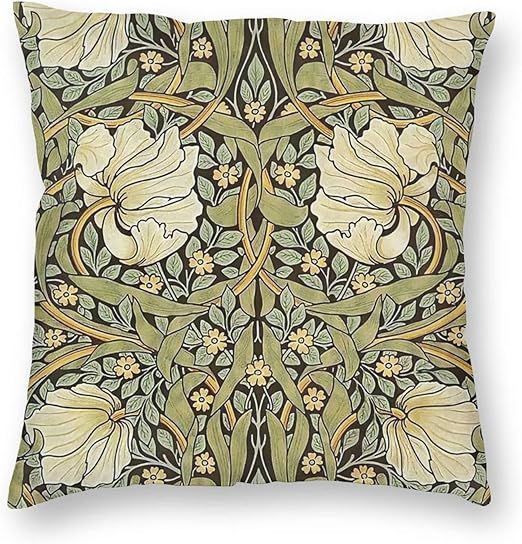 Relic Sheild Floral William Morris Pillowcase with Hidden Zipper Strawberry Thief Throw Cushion C... | Amazon (US)