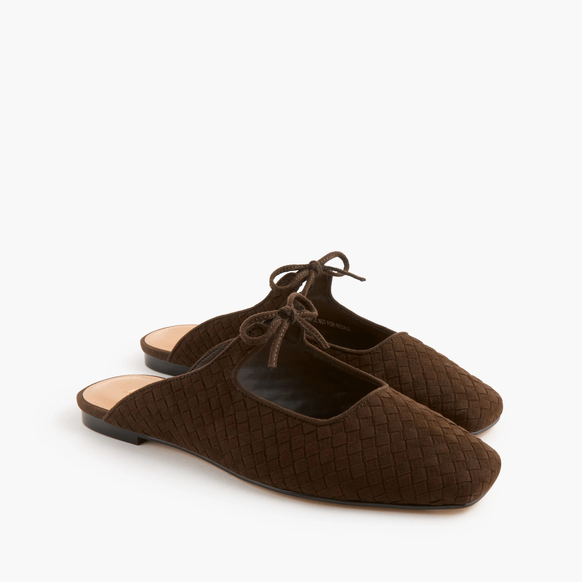 Sueded woven tie mules | J.Crew Factory