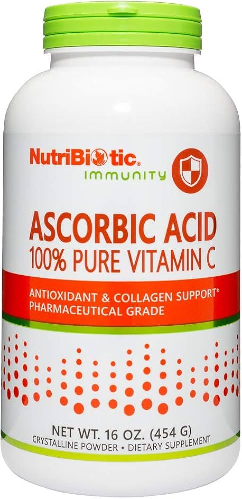 NutriBiotic Ascorbic Acid Vitamin C Powder, 16 Oz | Pharmaceutical Grade L-Ascorbic Acid, 2000 Mg... | Amazon (US)