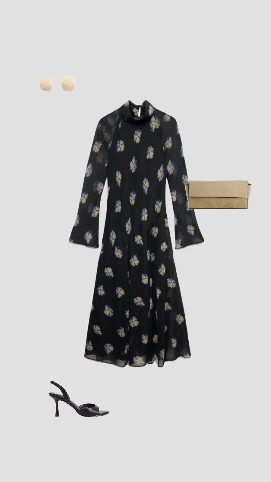 Black Long Sleeve Chiffon High Neck Midaxi Floral Dress, Beige Faux Suede Clutch Bag & Black High Heels Autumn Wedding Guest Outfit 💒

• occasionwear date night outfits evening outfit party outfits Christmas party dresses women’s uk 2026 outfits night out outfit going out outfits holiday outfit winter outfit style over 30 40 50 •

#LTKuk #LTKautumn #LTKwedding