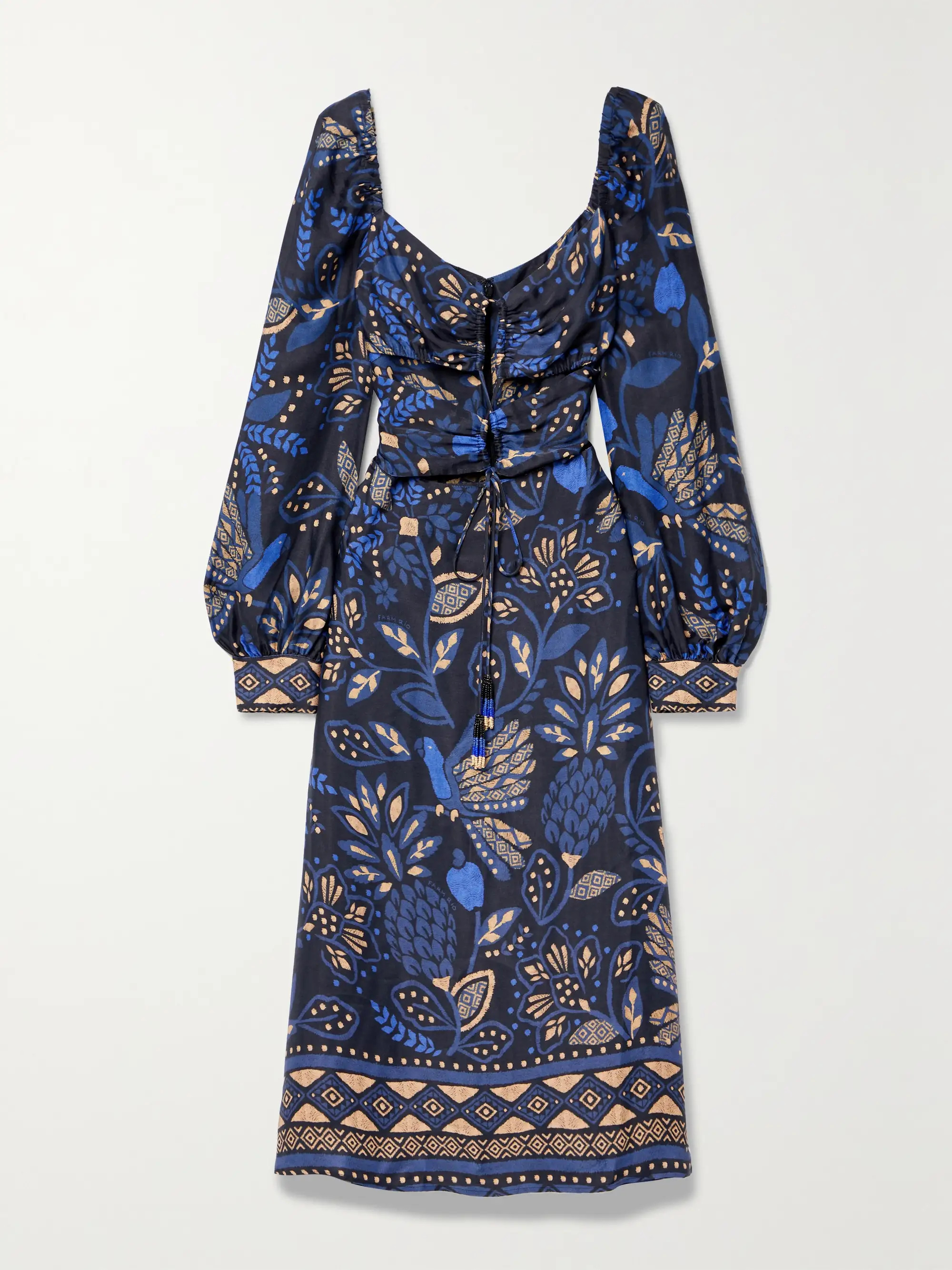 Cutout printed georgette midi dress | NET-A-PORTER (US)