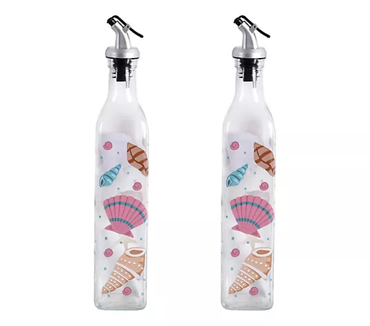 Temp-tations Set of 2 Glass Oil Dispenser Bottles - QVC.com | QVC