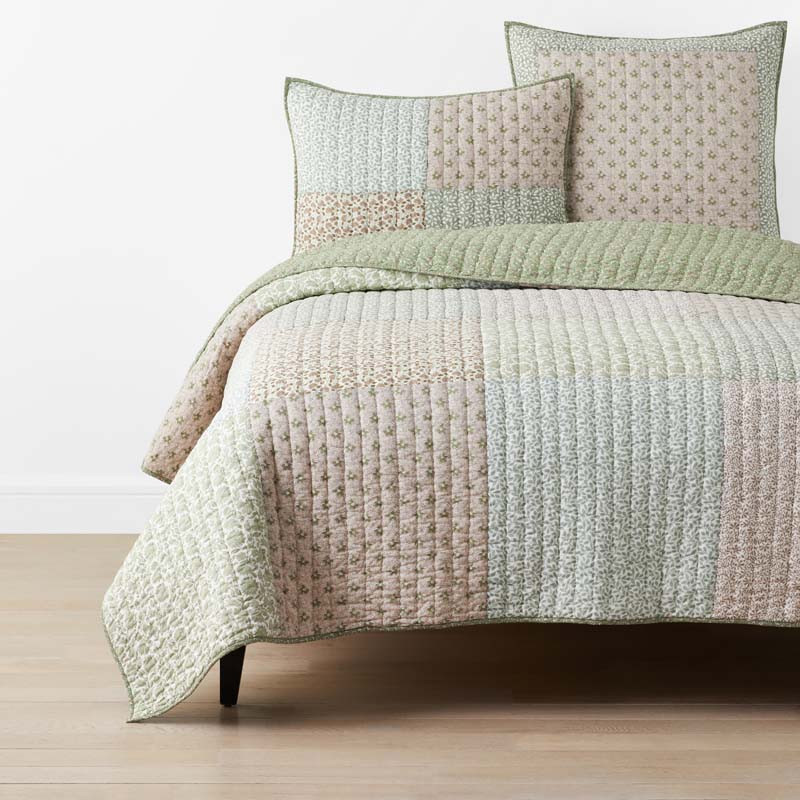 Megara Patchwork Quilt - Green, Twin/Twin XL | The Company Store