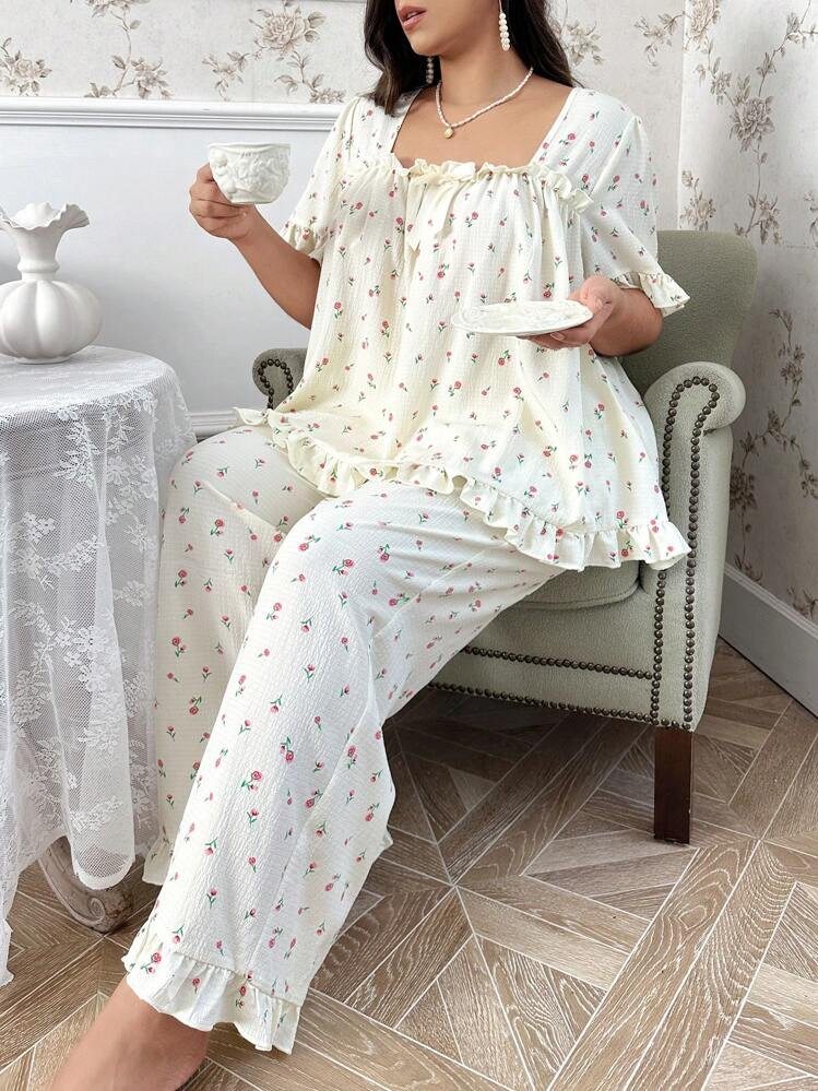 Cottage comfy pajamas | SHEIN