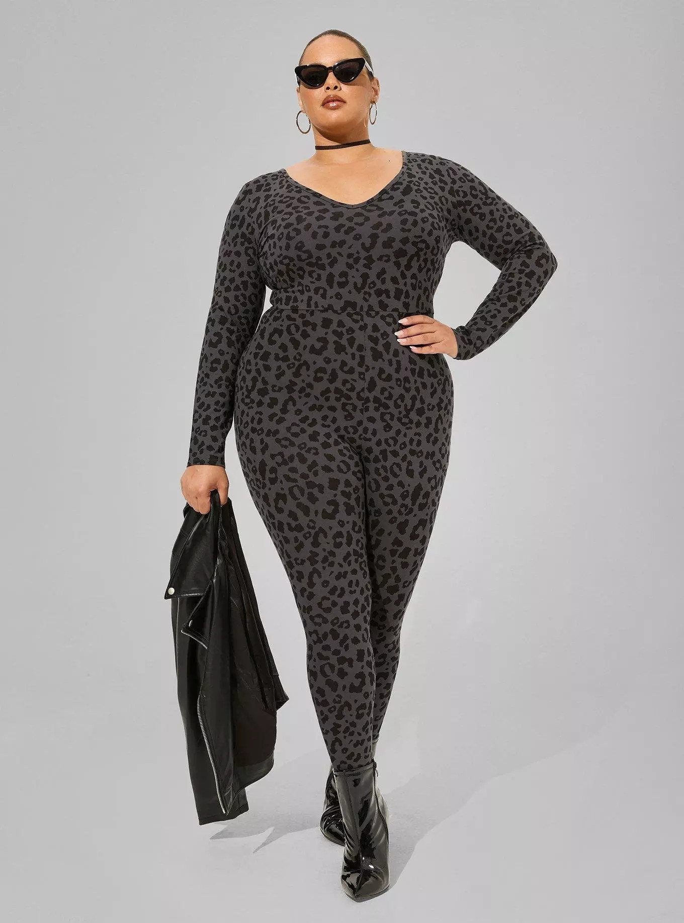 Leopard Long Sleeve Liquid Bodysuit | Torrid (US & Canada)