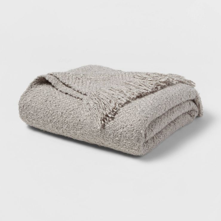 Fringed Boucle Bed Throw - Threshold™ | Target