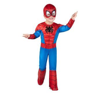 Toddler Marvel Spider-Man Muscle Chest Halloween Costume Jumpsuit with Mask | Target