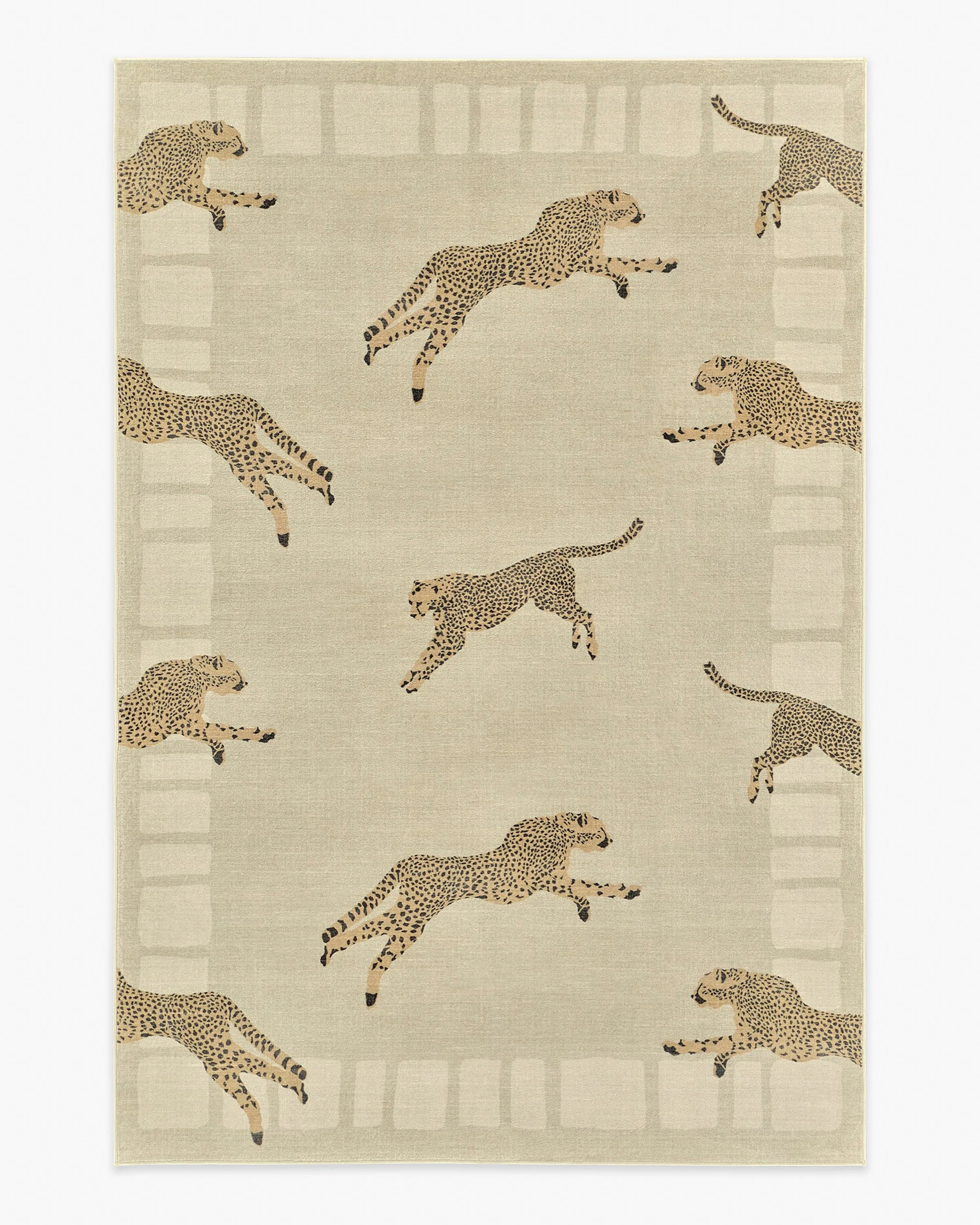 Leaping Cheetah Sand Rug by Scalamandré | Ruggable US | Ruggable