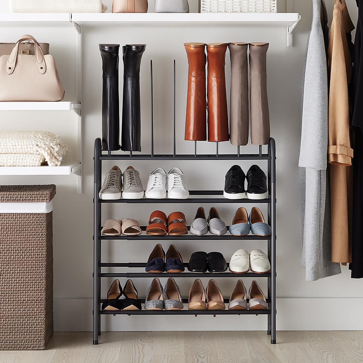 4-Pair Graphite Boot Rack | The Container Store
