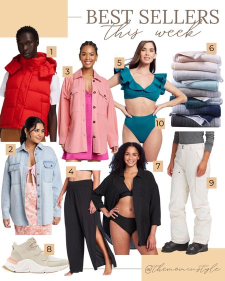 Best Sellers this week - Lululemon Vest - Target bathing suit - Target Jackets - Ski Pants 

#LTKstyletip #LTKSeasonal