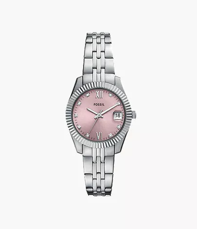 Scarlette Three-Hand Date Stainless Steel Watch | Fossil (US)