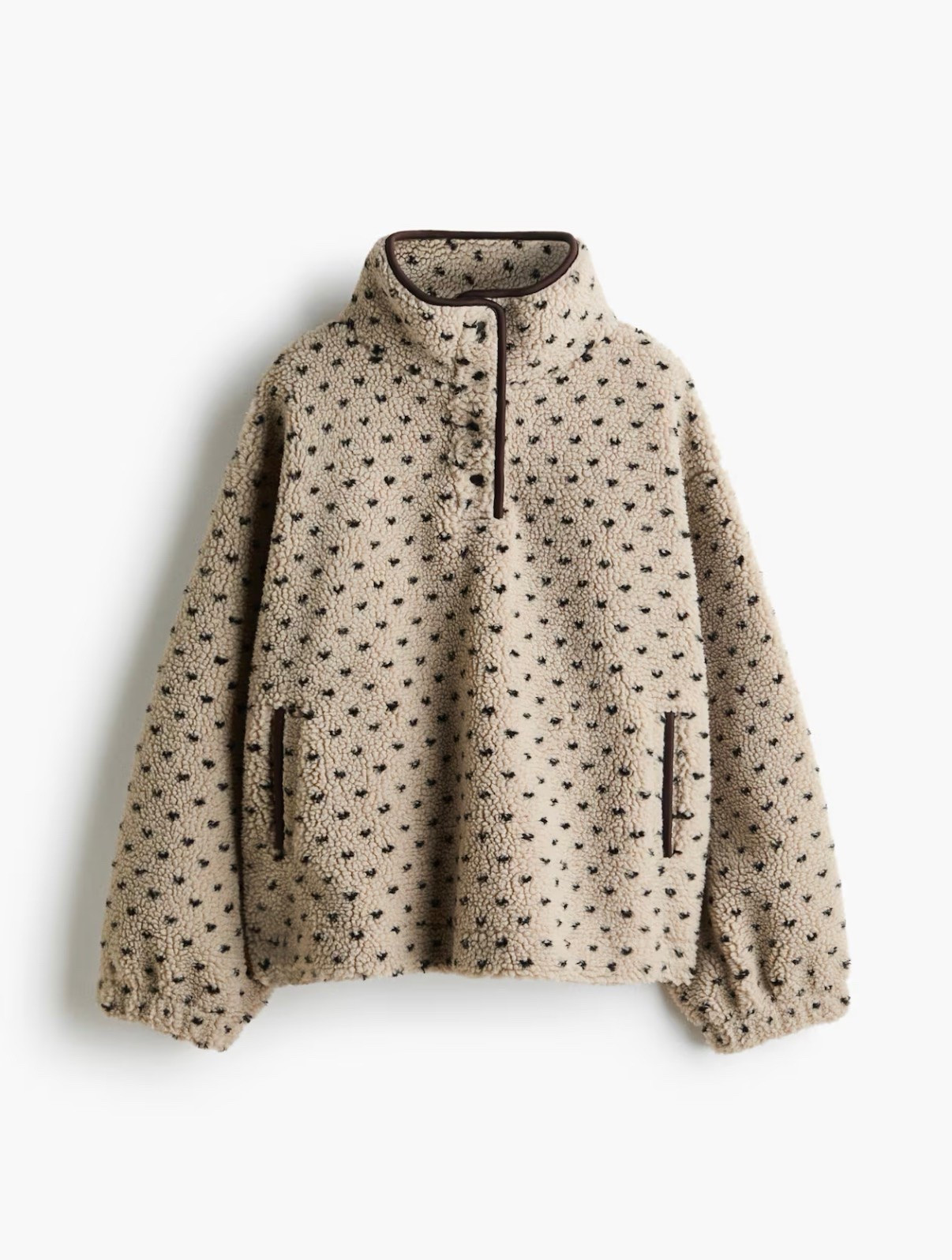 Taupe and brown heart print teddy fleece pullover

#LTKSeasonal