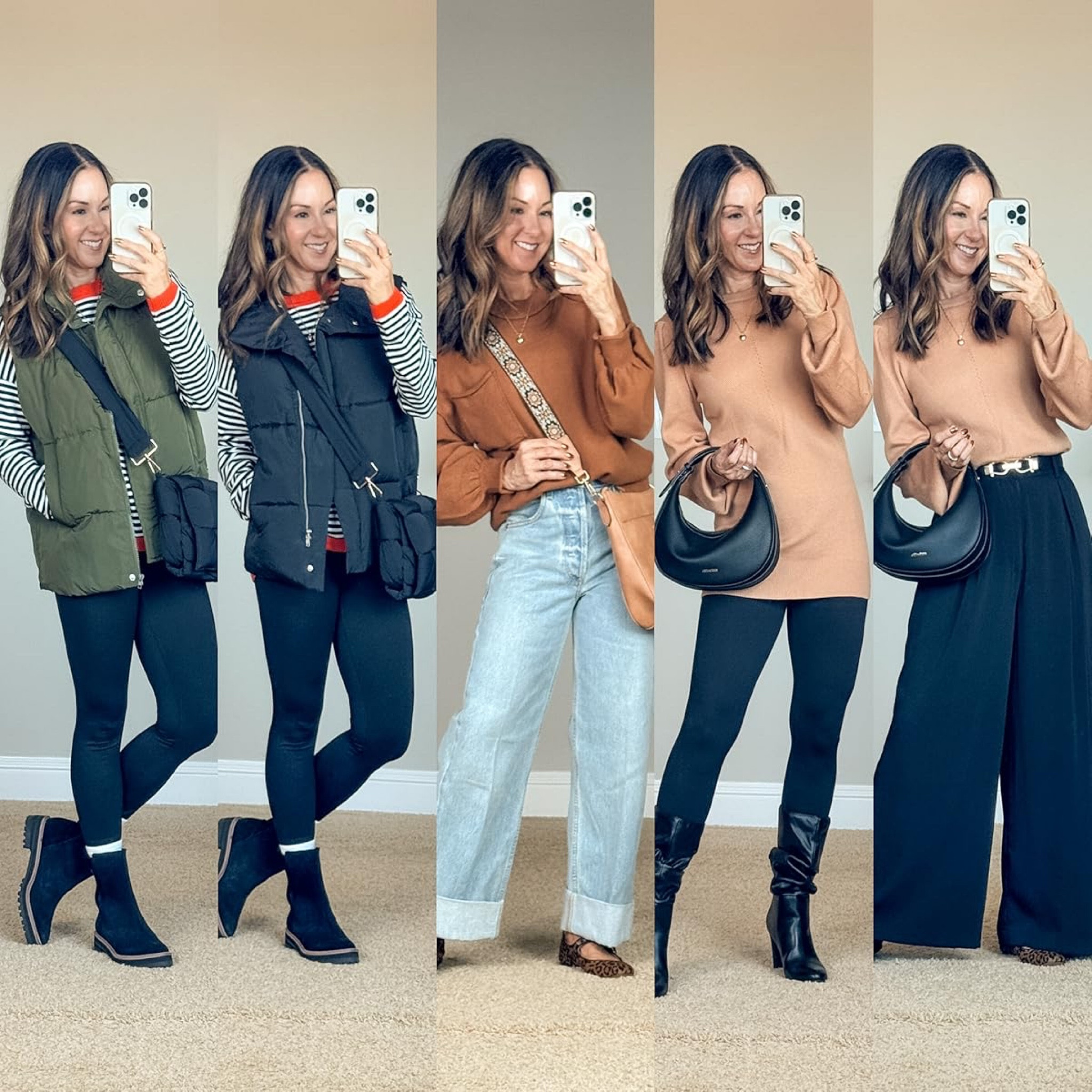 Fall Sweater Outfits

For reference, I am 5’9”, 109lbs. I am wearing a S in all sweaters, and an XS in the black flowy trousers.

Fall outfits  chic outfits  easy outfits  everyday outfits  fall style  trendy style  wide jeans  trousers  leggings  puffer vests  sweaters  EverydayHolly

#LTKOver40 #LTKSeasonal #LTKStyleTip