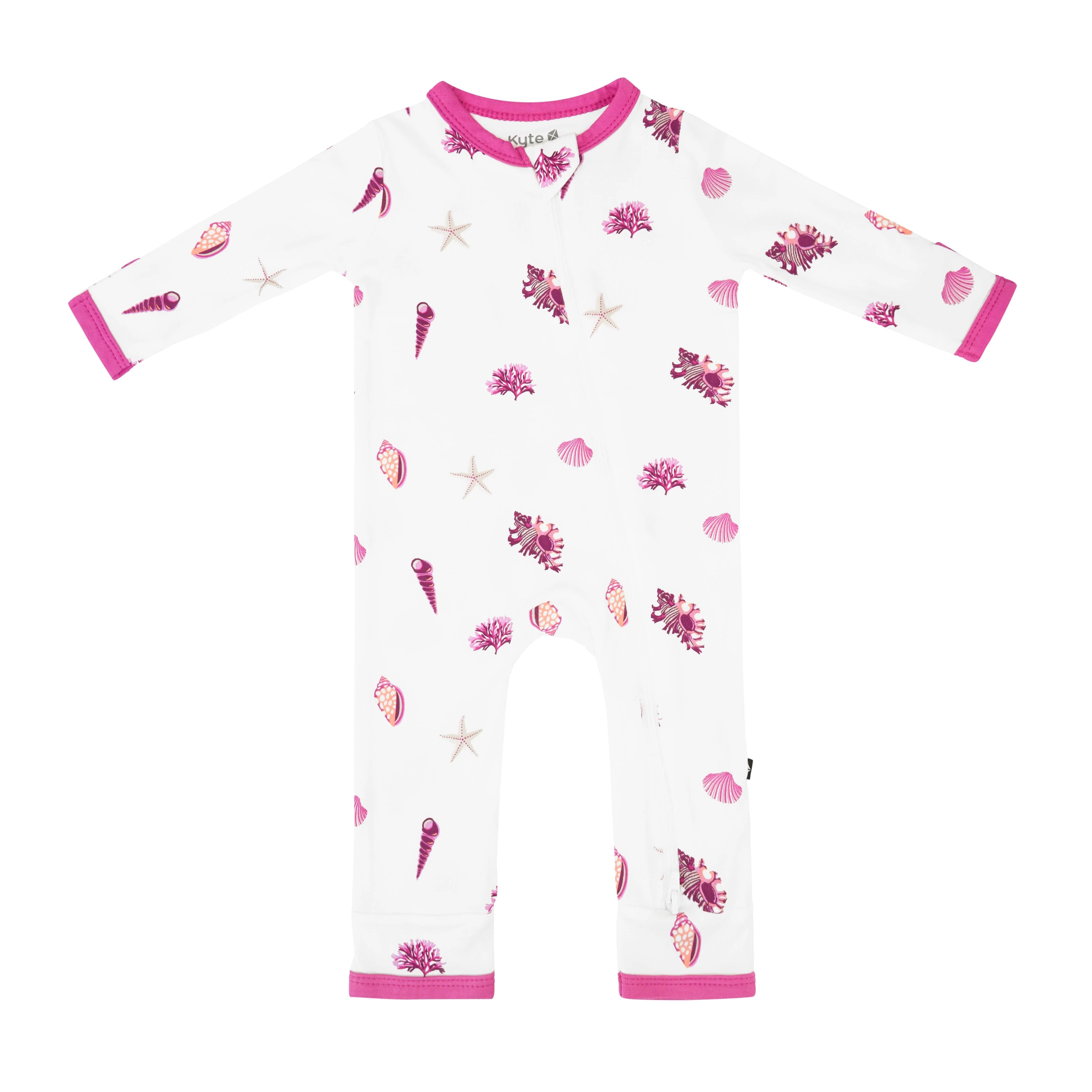 Zippered Romper in Raspberry Shell | Kyte BABY